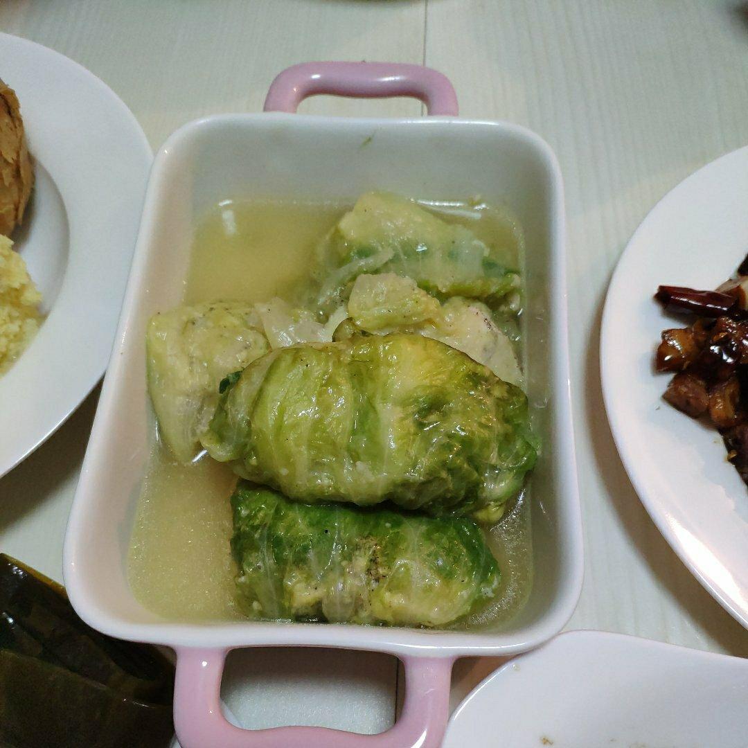 鲜鸡汁鸡肉芝士卷心菜卷——太太乐鲜鸡汁