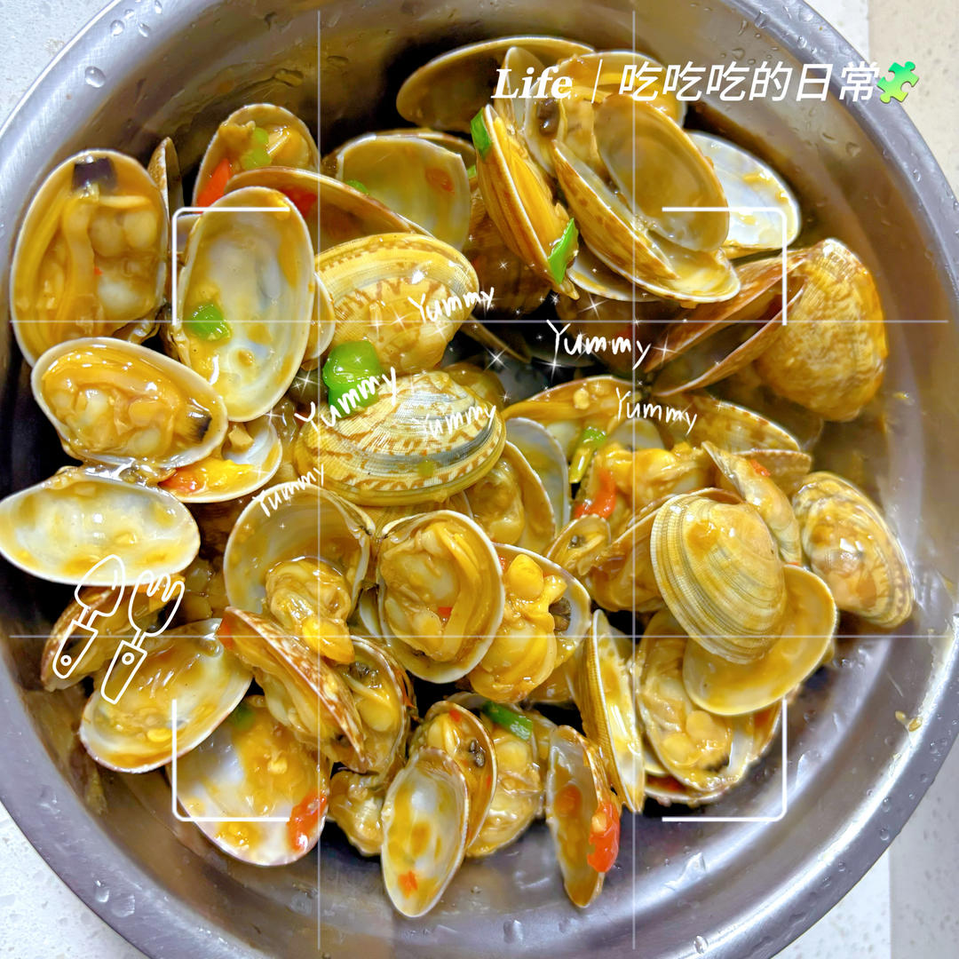 5分钟快手菜❗️秒杀路边摊爆炒花甲～好吃到爆