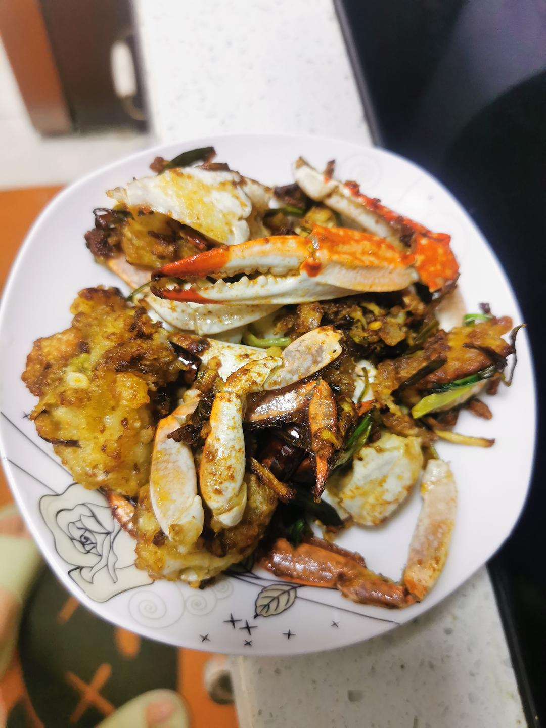 葱姜炒梭子蟹（very easy）