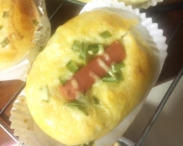 火腿肠面包肠仔包香肠面包家庭版简单做法（手揉）