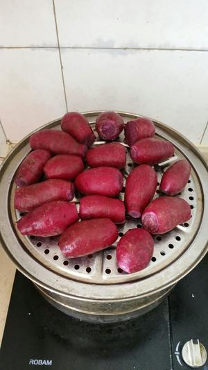 南瓜紫薯花朵发糕的做法 步骤5