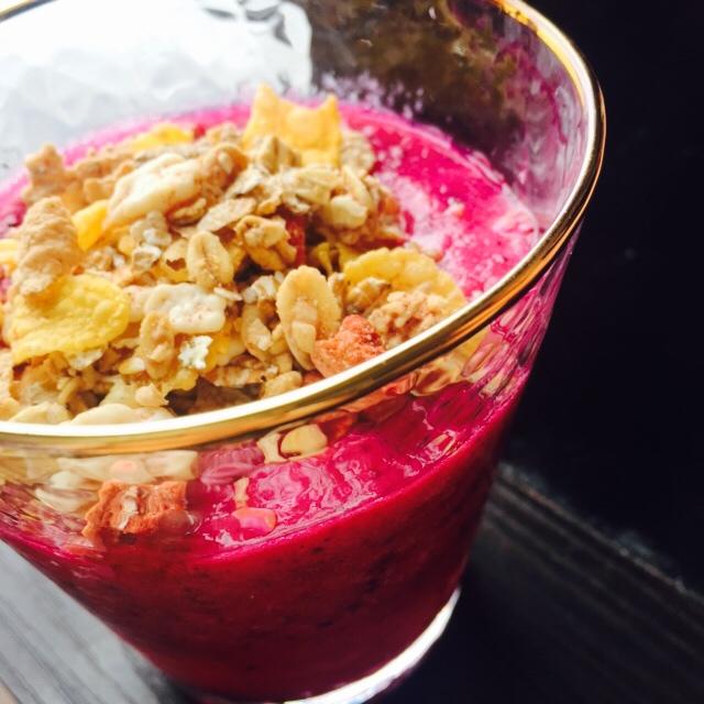 火龙果汁燕麦片