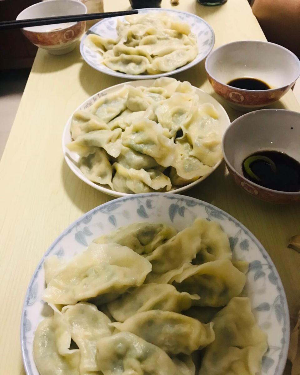 韭菜鸡蛋虾仁三鲜馅饺子