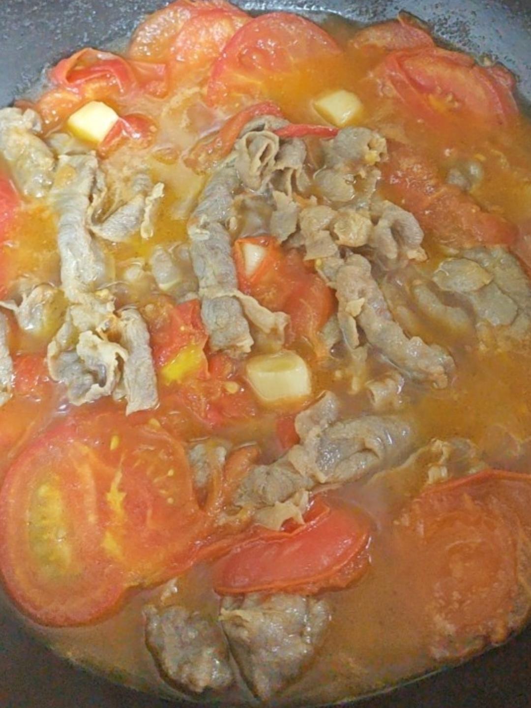 番茄肥牛乌冬面