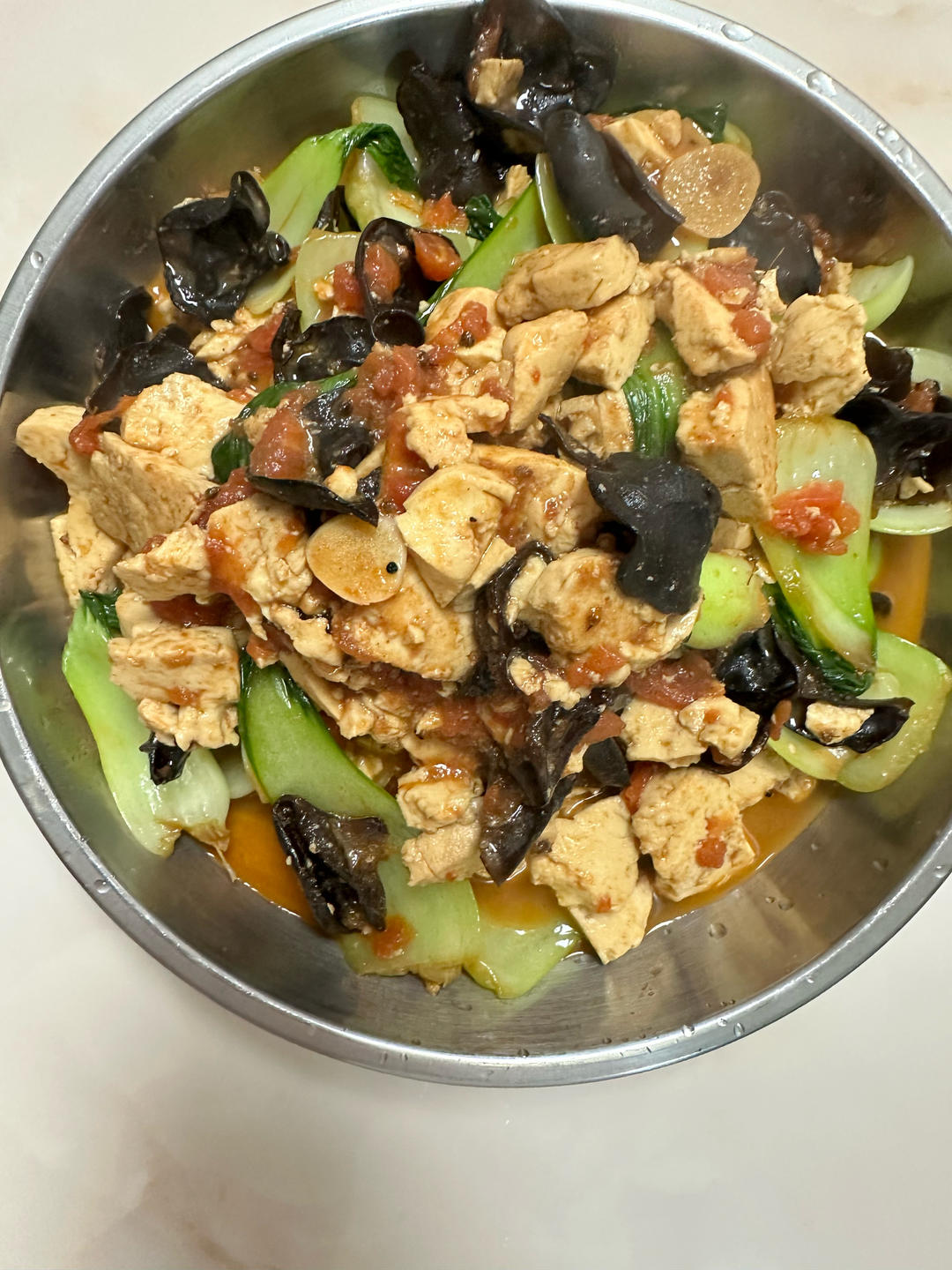 好吃的家常青菜豆腐