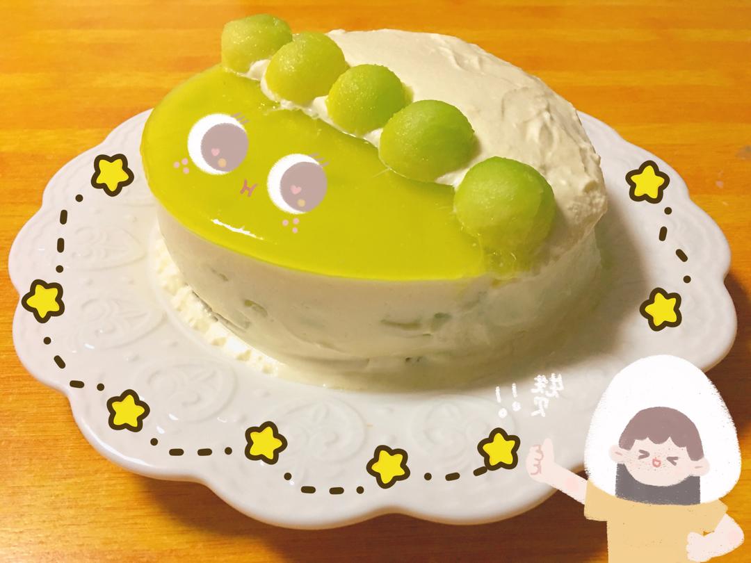 原谅绿色哈密瓜慕斯