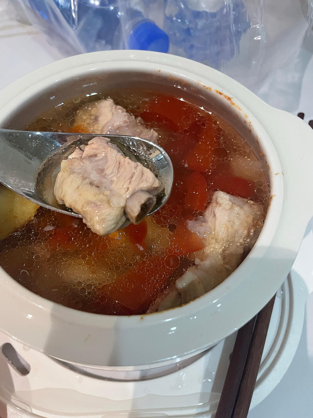 番茄土豆排骨汤-简单又好吃（电饭锅版）