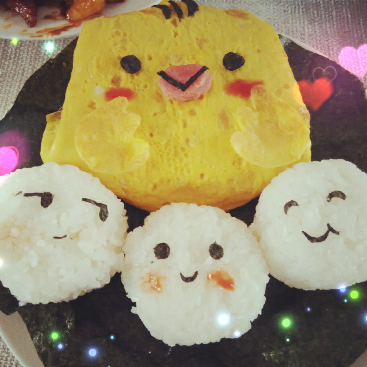 小鸡蛋包饭便当