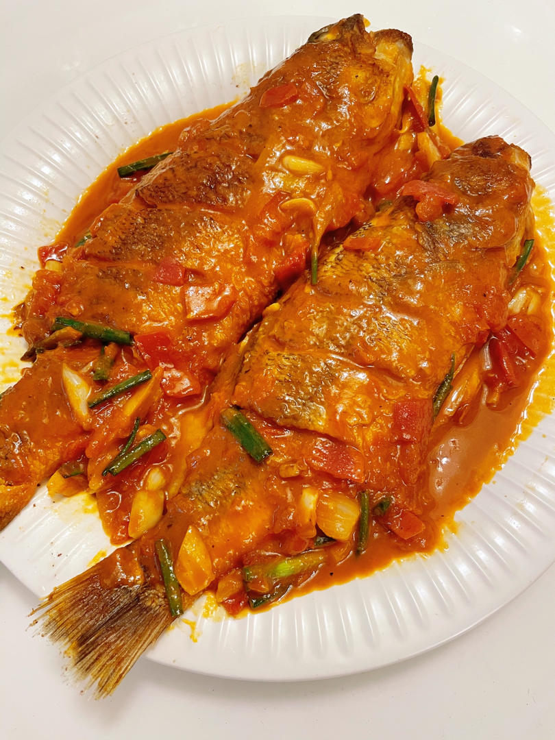 cathy0727做的茄汁烧鲈鱼