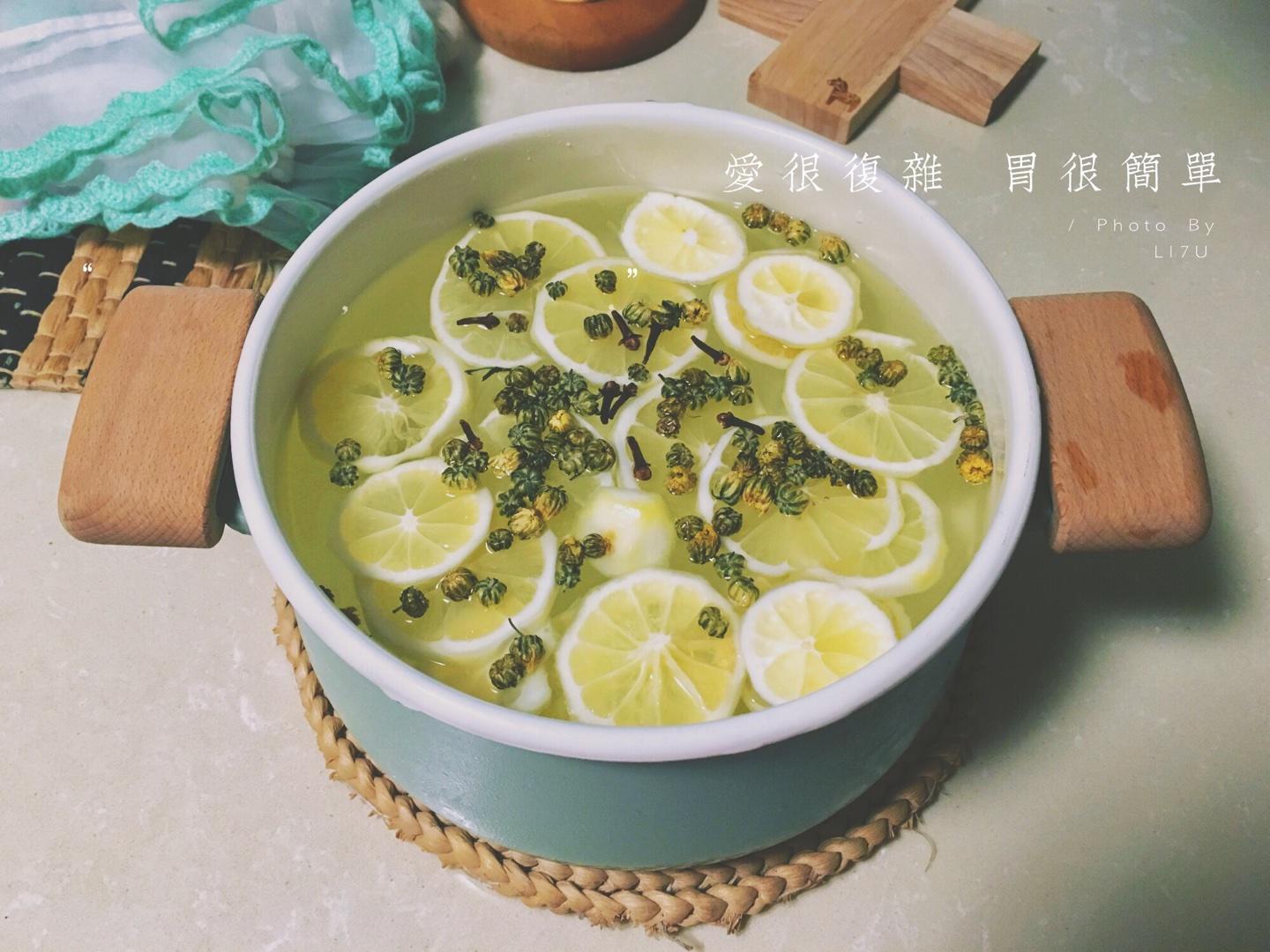 柠檬菊米凉茶的做法