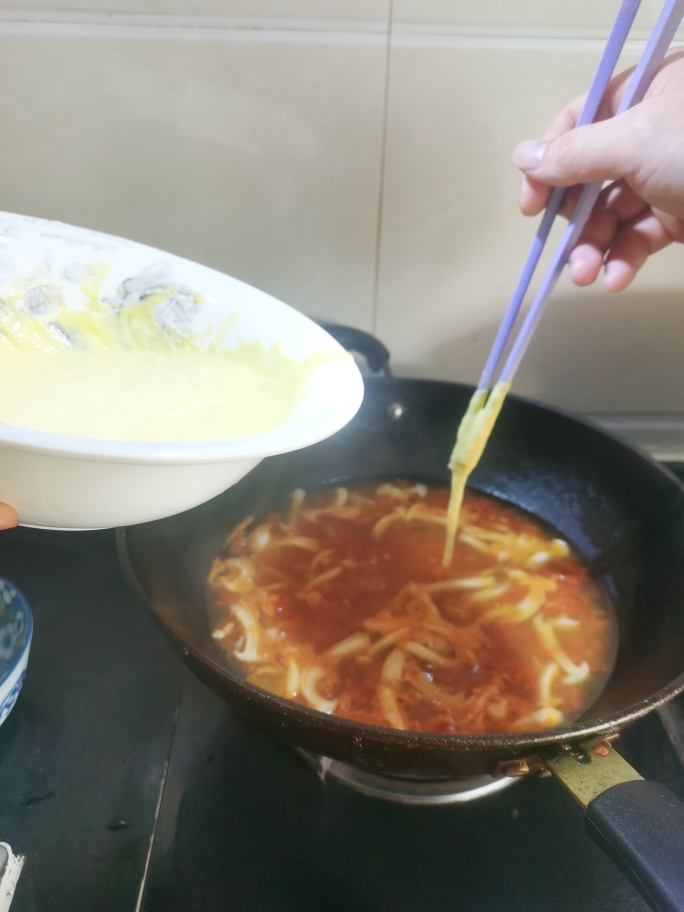 零失败的西红柿面疙瘩汤的做法 步骤14