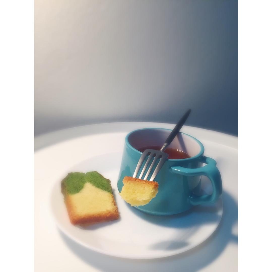 香草&抹茶双拼磅蛋糕（白菜磅）