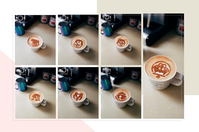 咖啡印花记录——哆啦A梦的做法