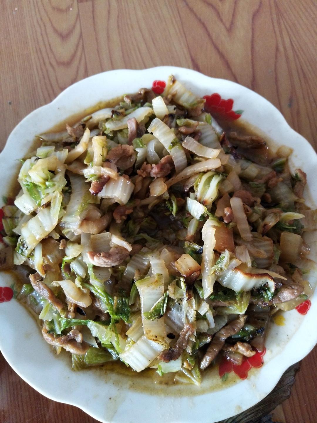 白菜炒肉