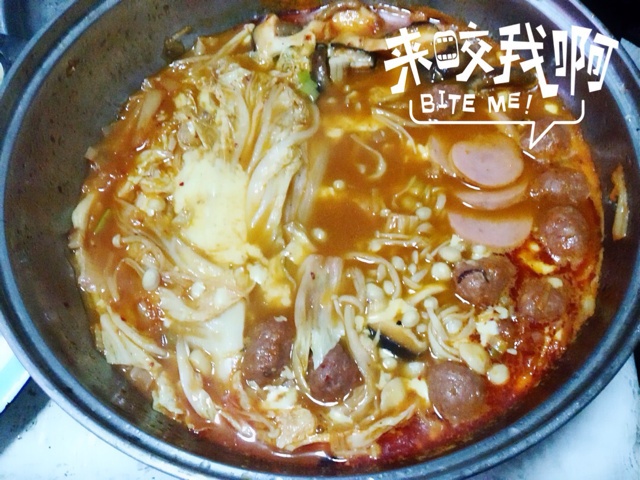 家庭版韩式部队火锅