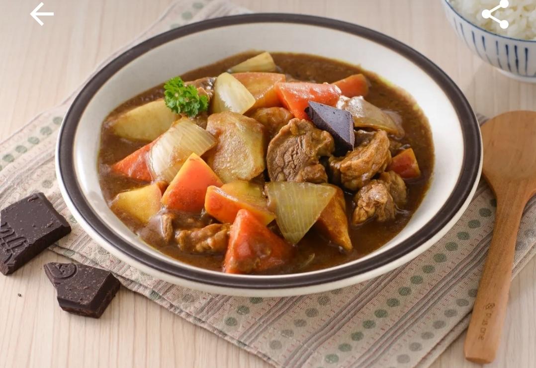 日式可可牛肉咖喱，幸福便当菜