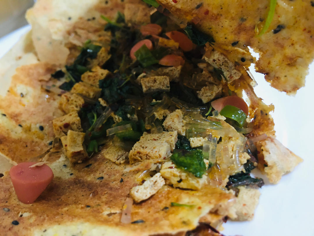 鲁南名吃——滕州菜煎饼 附电饼铛摊煎饼