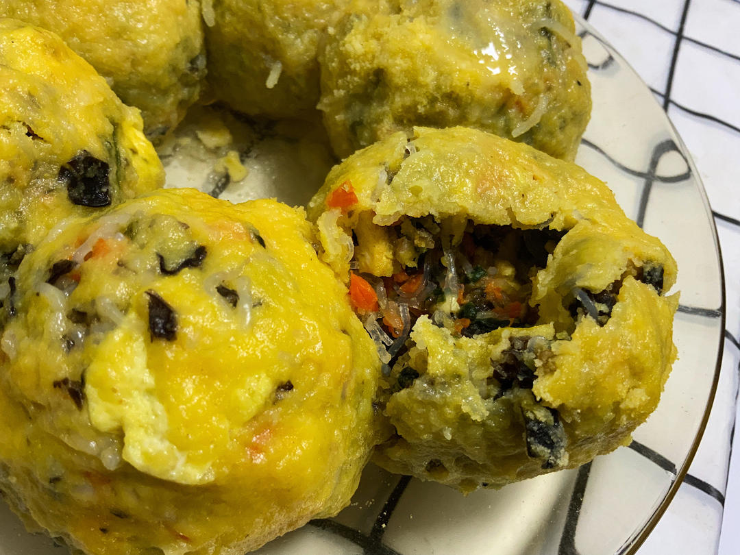 减肥菜团子懒人版素菜玉米面饽饽不用和面的主食