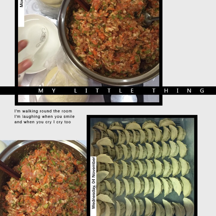 芹菜胡萝卜猪肉水饺