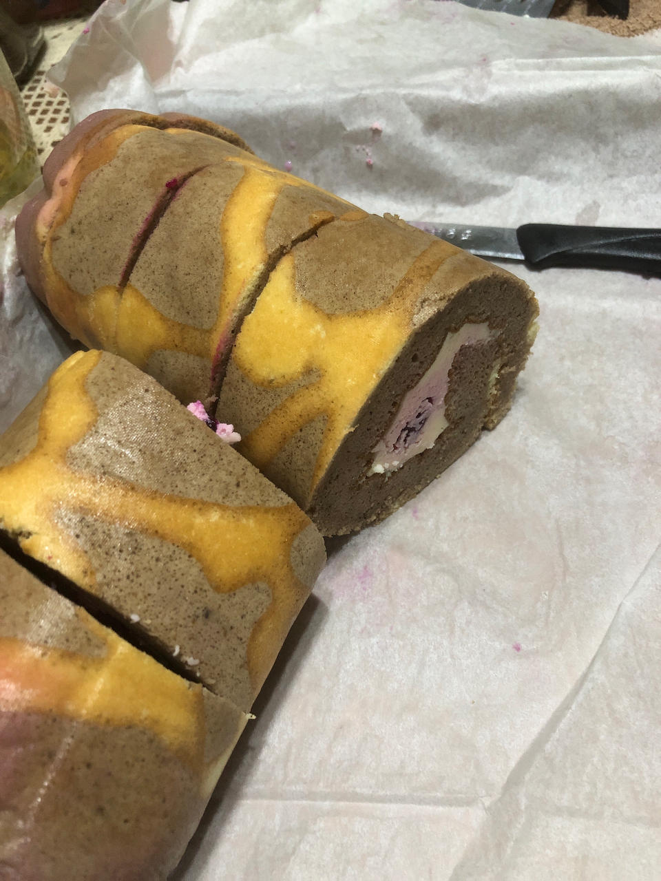 长颈鹿可可蛋糕卷