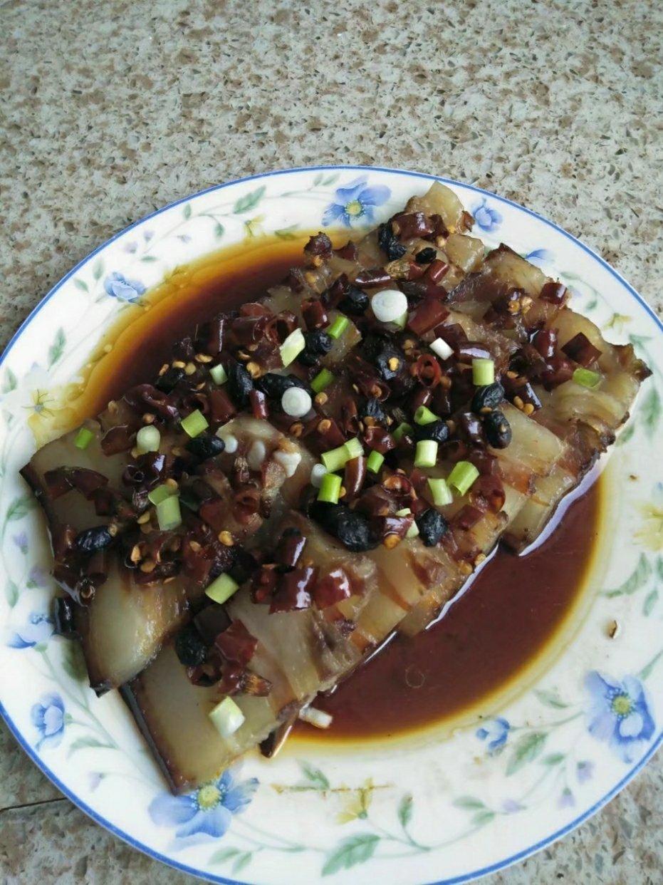 豆豉蒸腊肉
