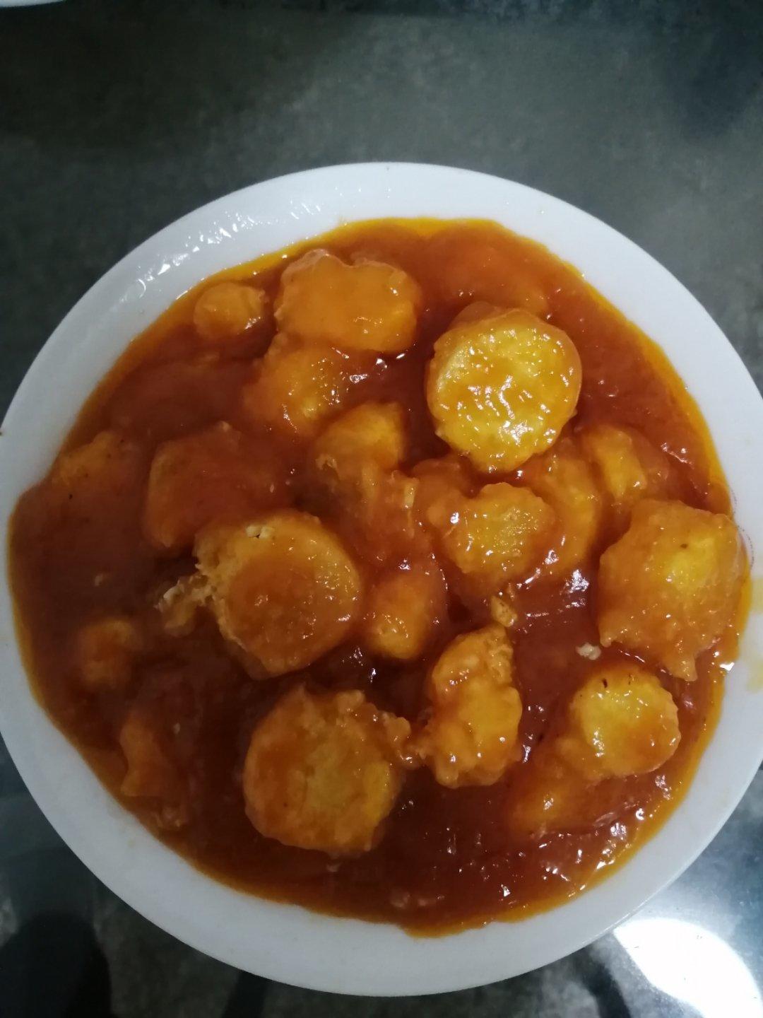 茄汁脆皮豆腐