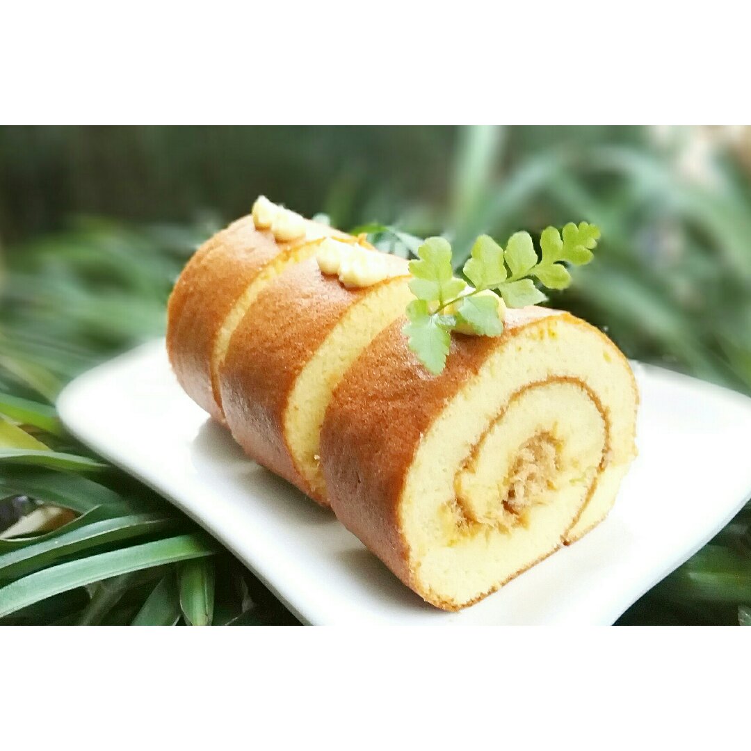 karin2015做的肉松戚风蛋糕卷