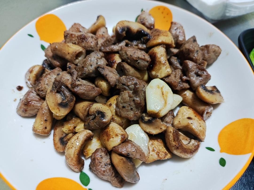 🔥口蘑炒牛肉✅低脂美味无敌嫩