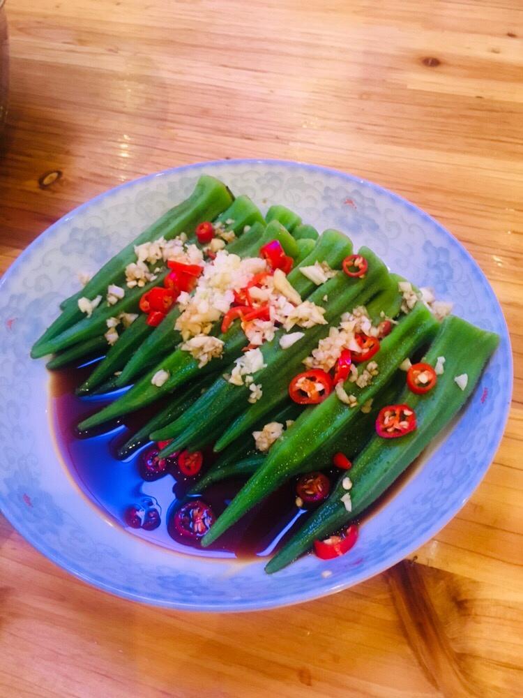 小清新凉拌秋葵