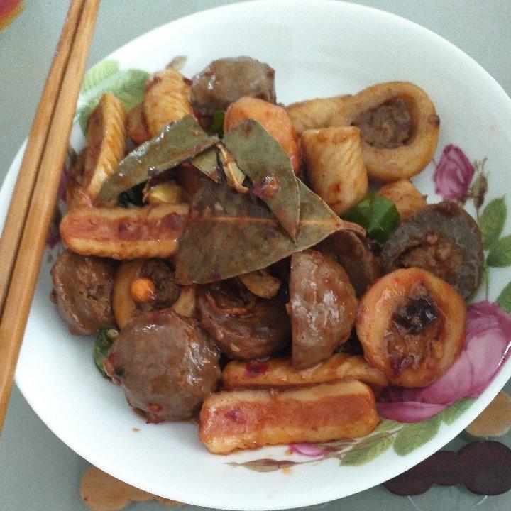 炒鱼丸