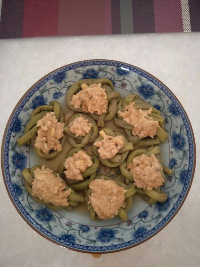 蒸出来的豆角酿肉