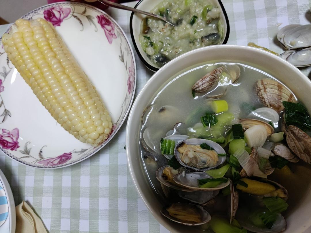 妈妈👩教我做的皮蛋瘦肉粥🥣简单快捷美味😋