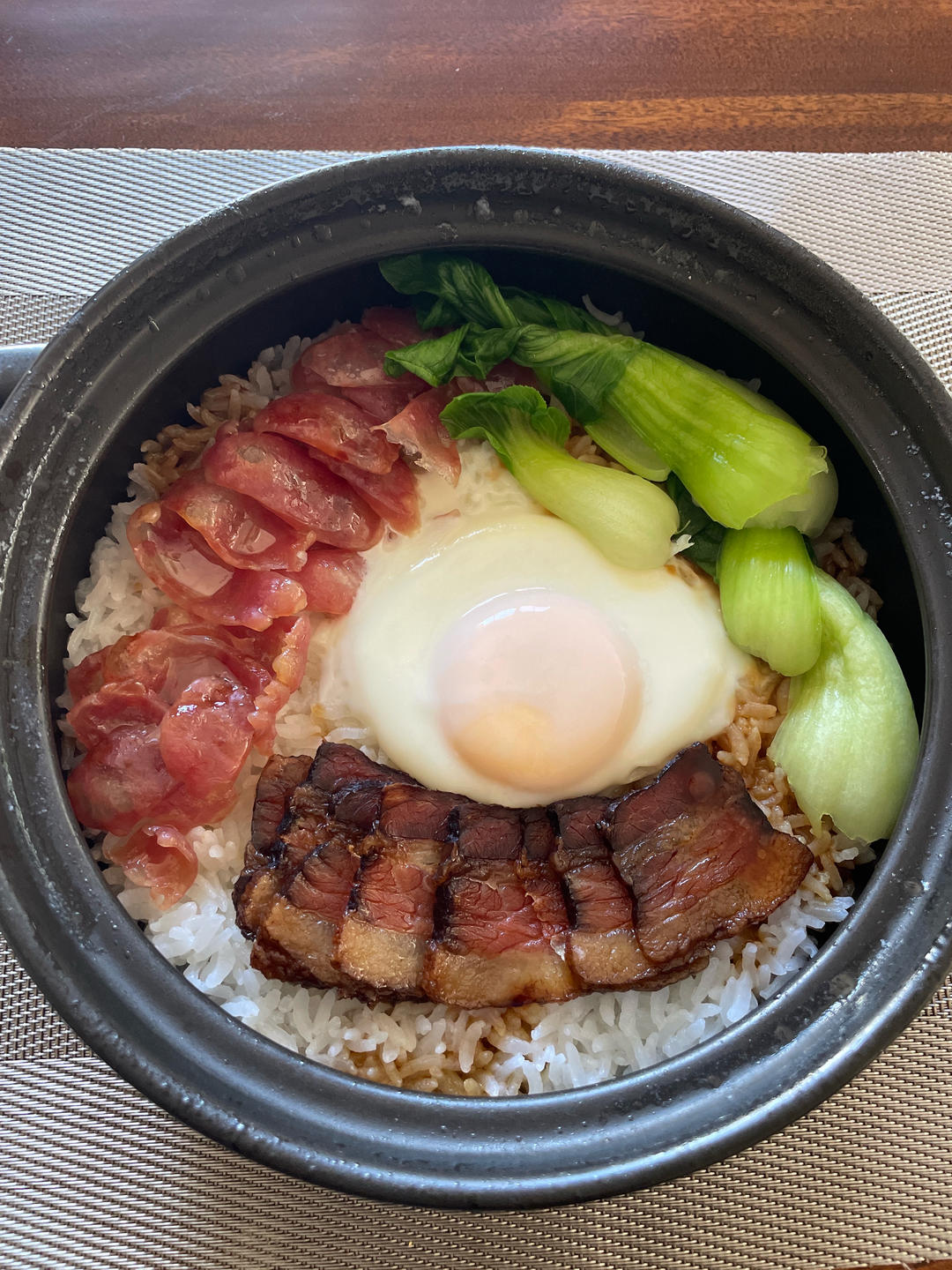 香喷喷的🍲腊肠煲仔饭（砂锅版）超简单神速