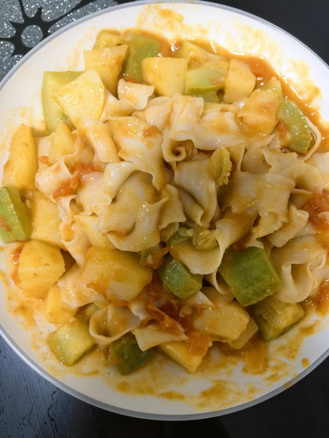 蔬菜咖喱拌面🍜