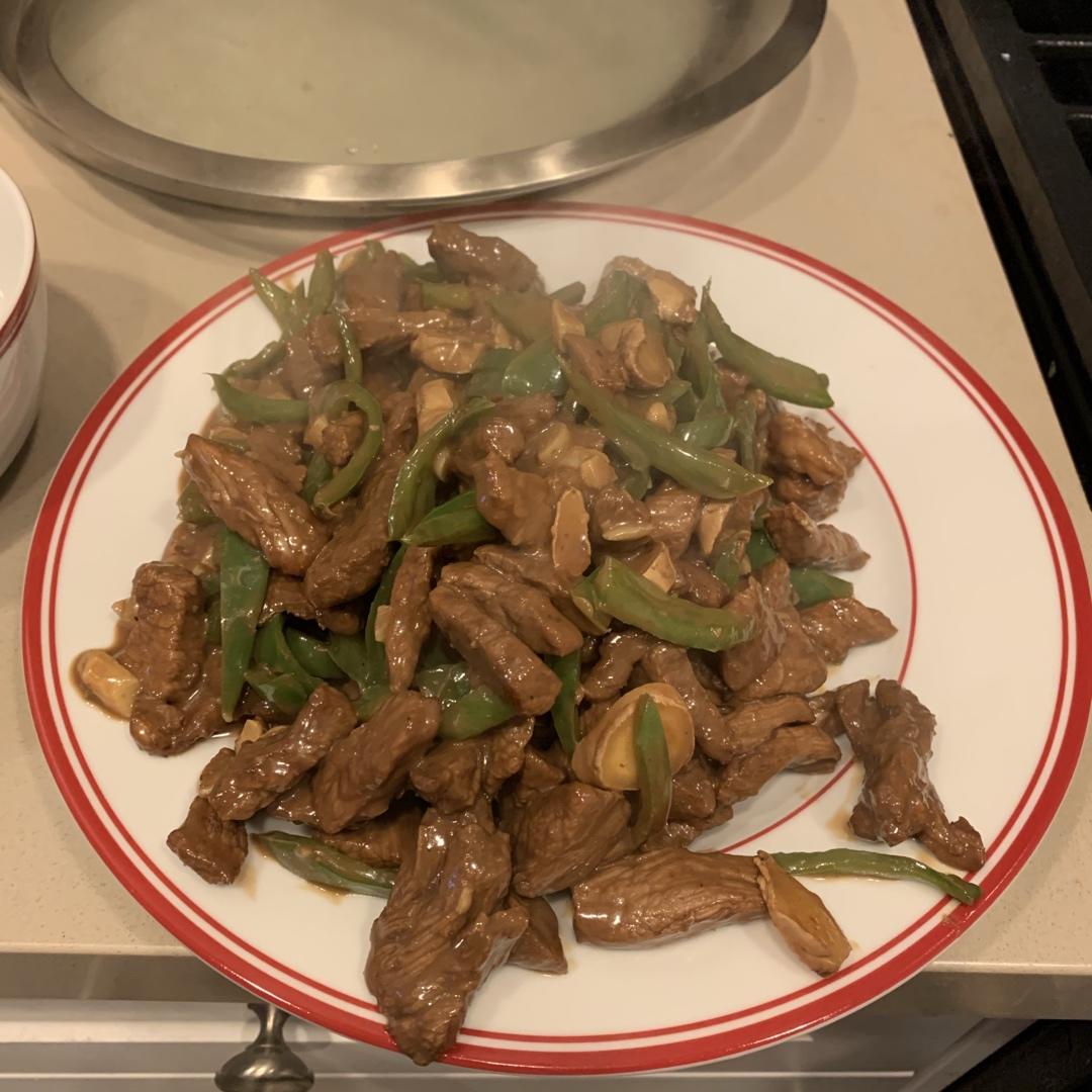 青椒炒牛肉丝