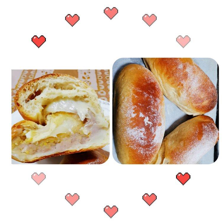 蛋黄芋泥肉松麻薯欧软包（黑麦欧软）软欧包-无需手套膜，低糖少油健康版