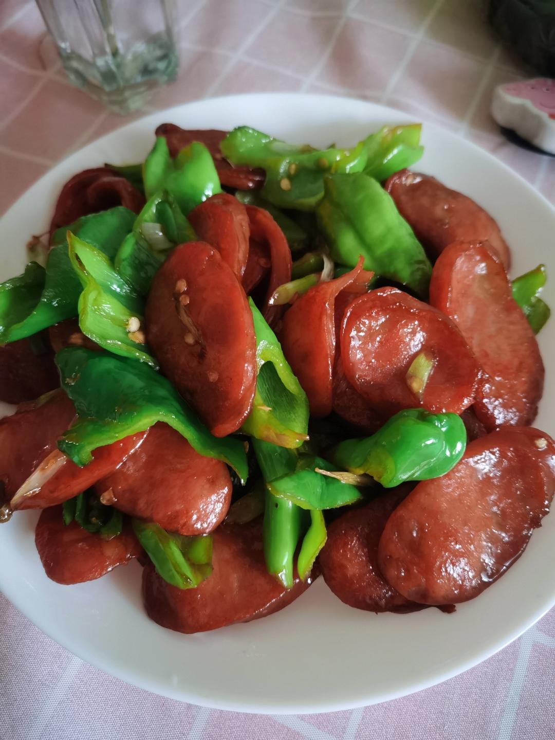 青椒炒腊肠