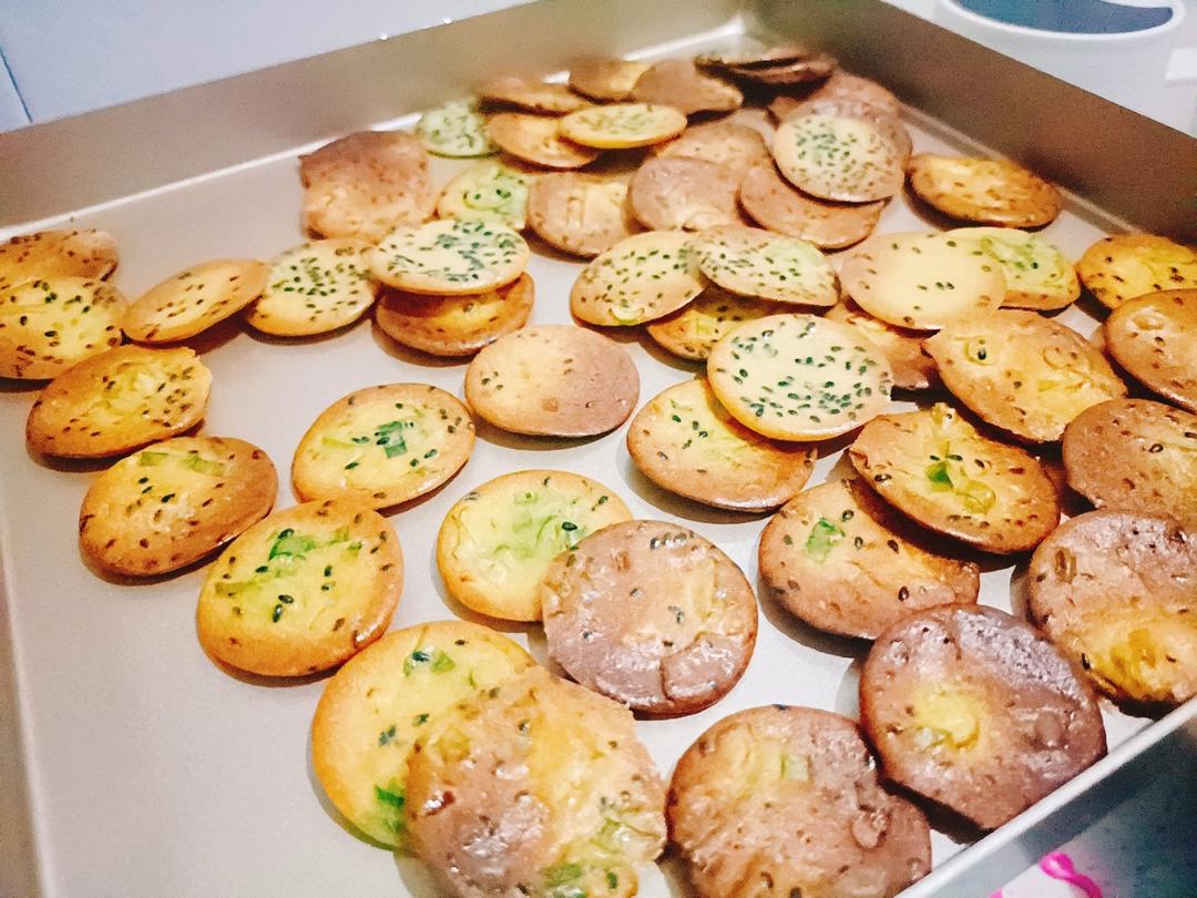 零失败巨简单🔥芝麻香葱薄脆饼