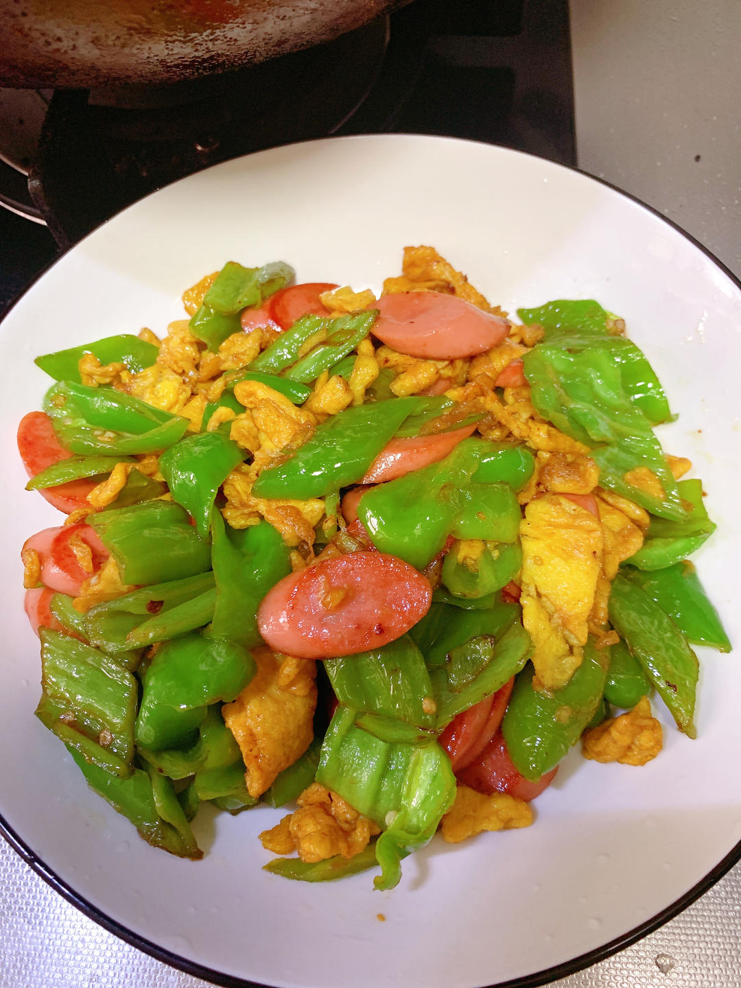 五分钟零失败❗️超好吃家常青椒火腿炒鸡蛋