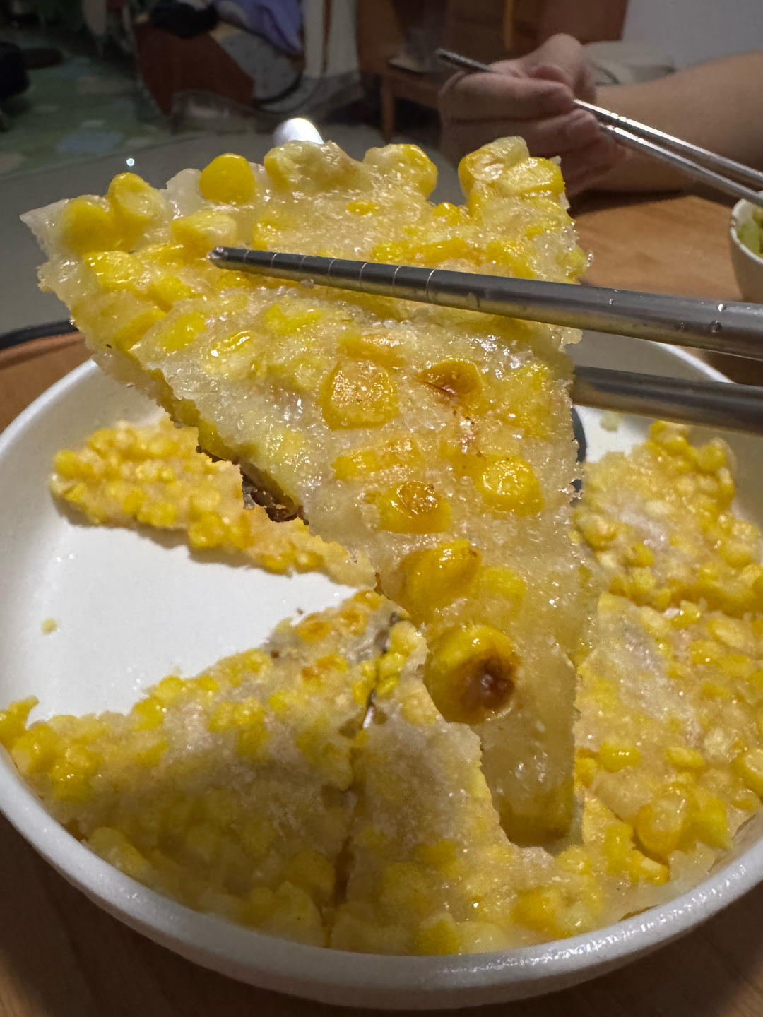 无敌好吃的奶香玉米烙，一次就成功！