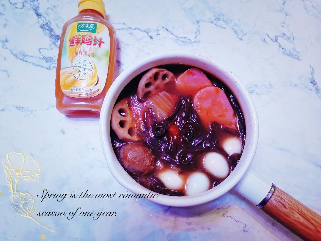 快手鸡汁泡菜荞麦面的做法