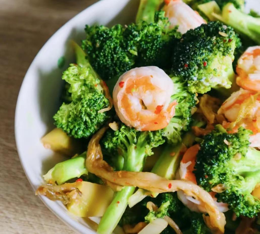 蚝汁虾仁西兰花，好看更营养