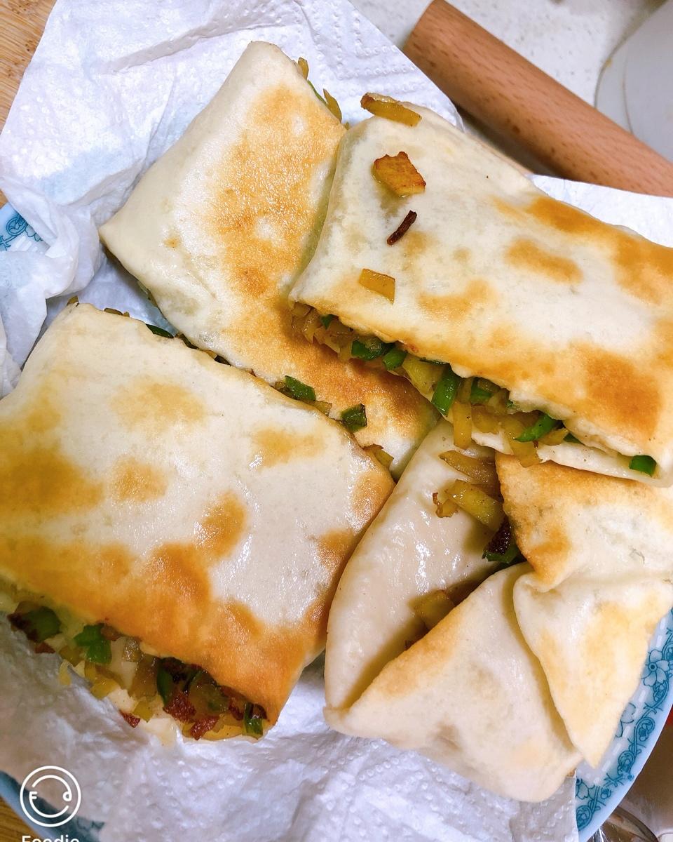 青椒土豆丝饼