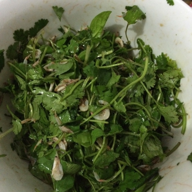 鲜与香的绝佳搭配 淡干虾皮炒香菜