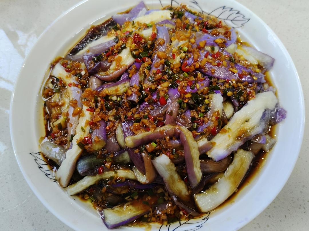 不变色手撕蒸茄子丨凉拌茄子