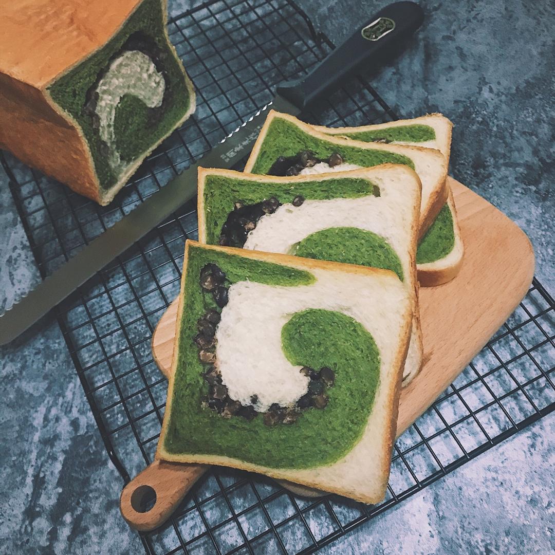 抹茶蜜豆吐司