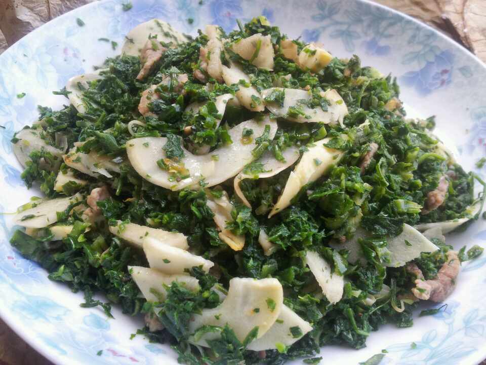 爱艾草做的荠菜春笋