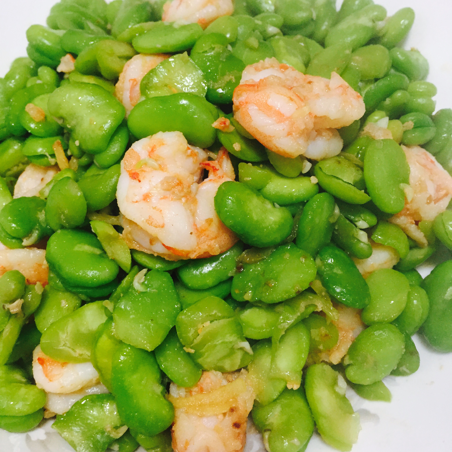 蚕豆炒虾仁