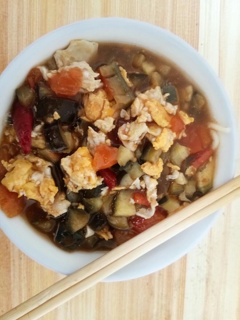 西红柿鸡蛋茄子臊子面