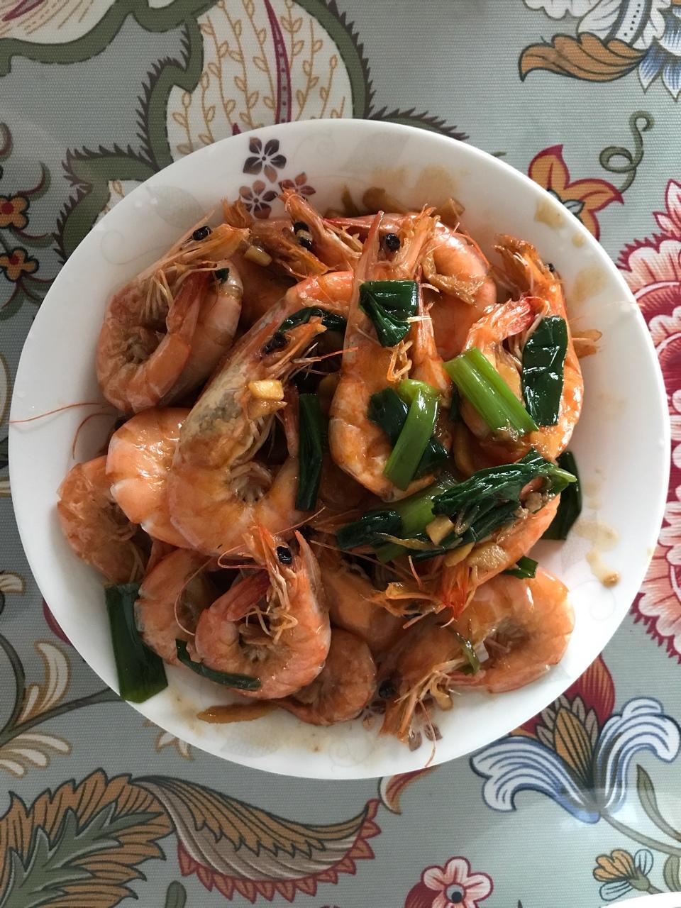 葱爆大虾
